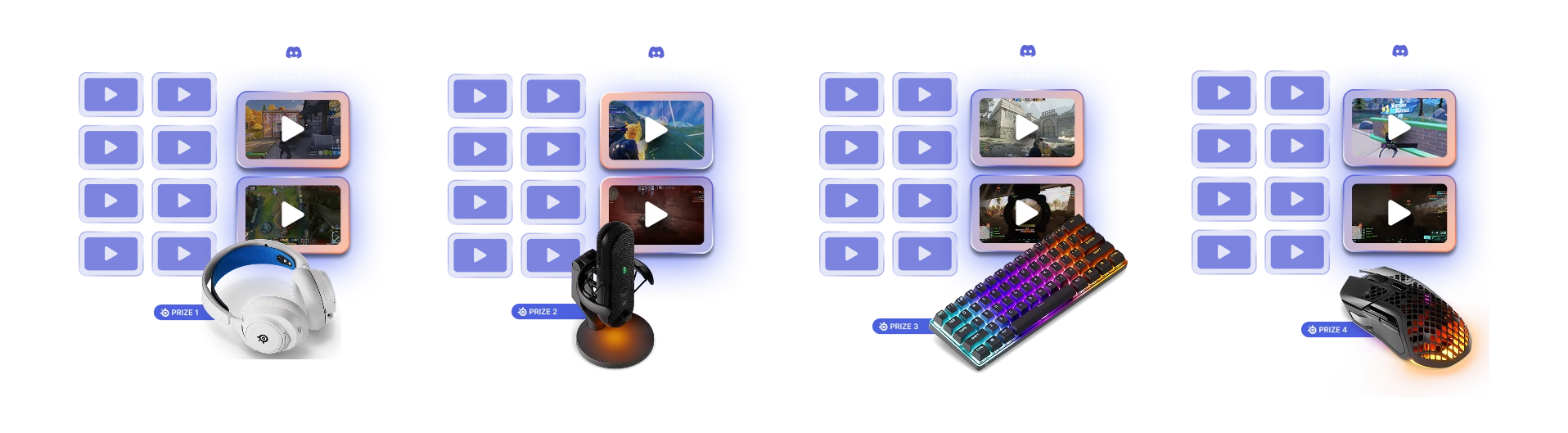 Imagen que explica cómo funciona el desafío Moments Clip, con diferentes clips y premios cada semana.
