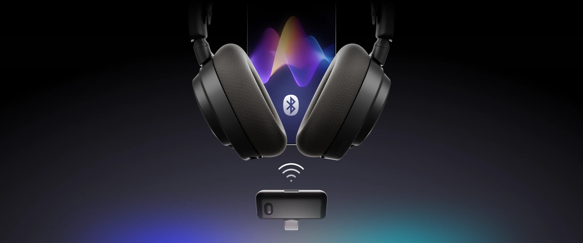 Arctis Nova 7 Gen 2 headset on a gradient background