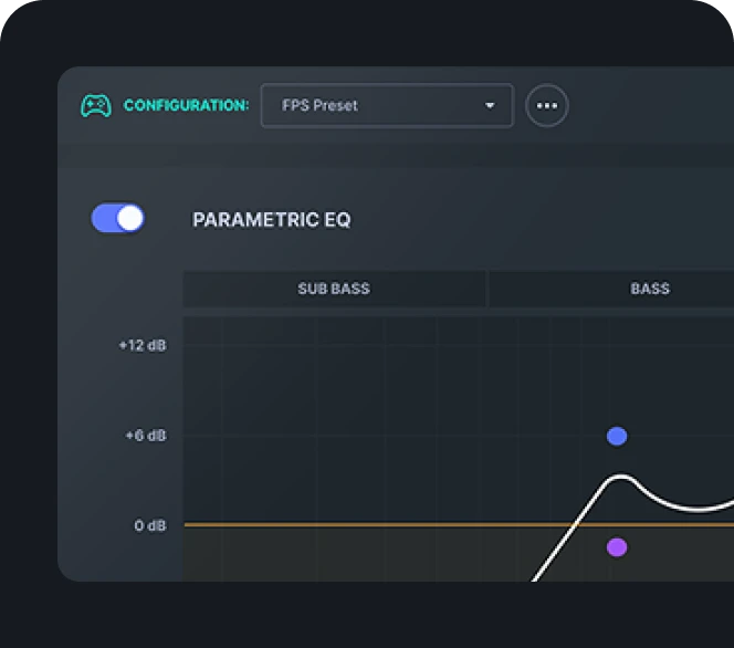Sonar UI showing parametric EQ
