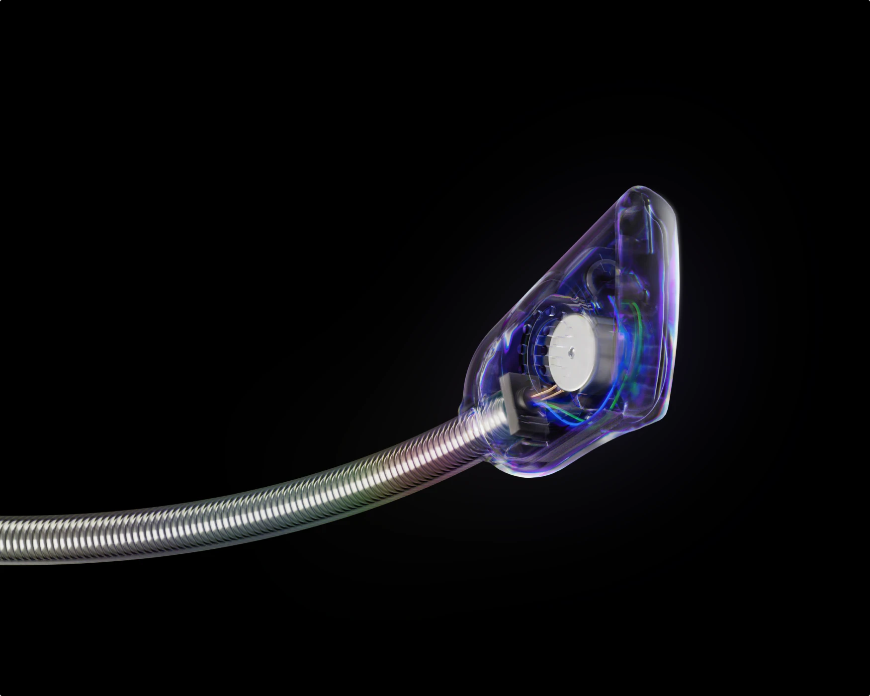 The inside of the Arctis Nova headset's microphone