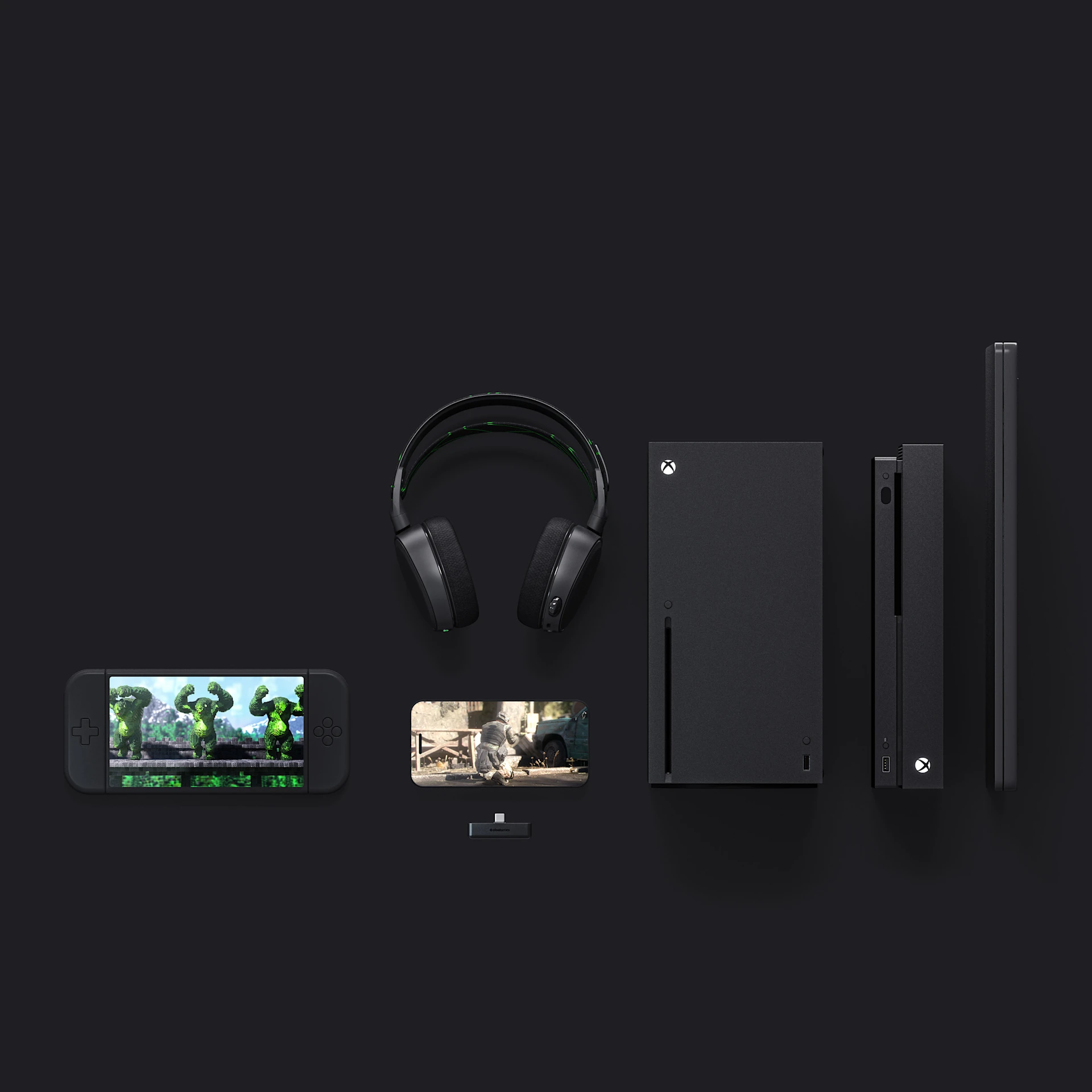 diferentes productos que funcionan con los auriculares Arctis 7X