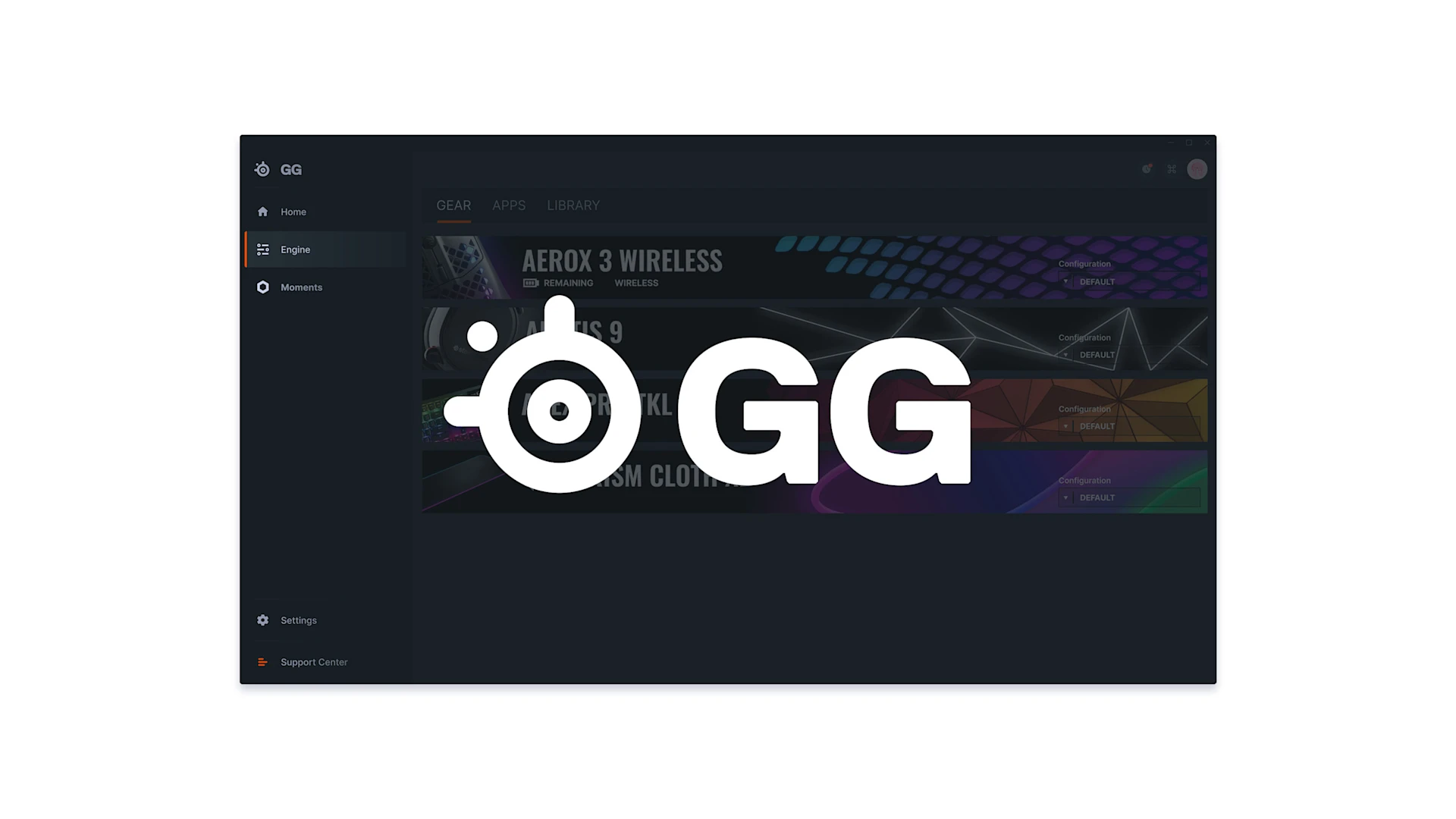 SteelSeries GG-softwaregrænseflade