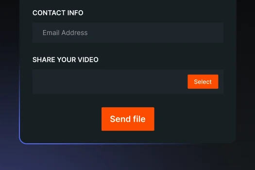 Imagen de una interfaz de usuario para el envío de vídeos.