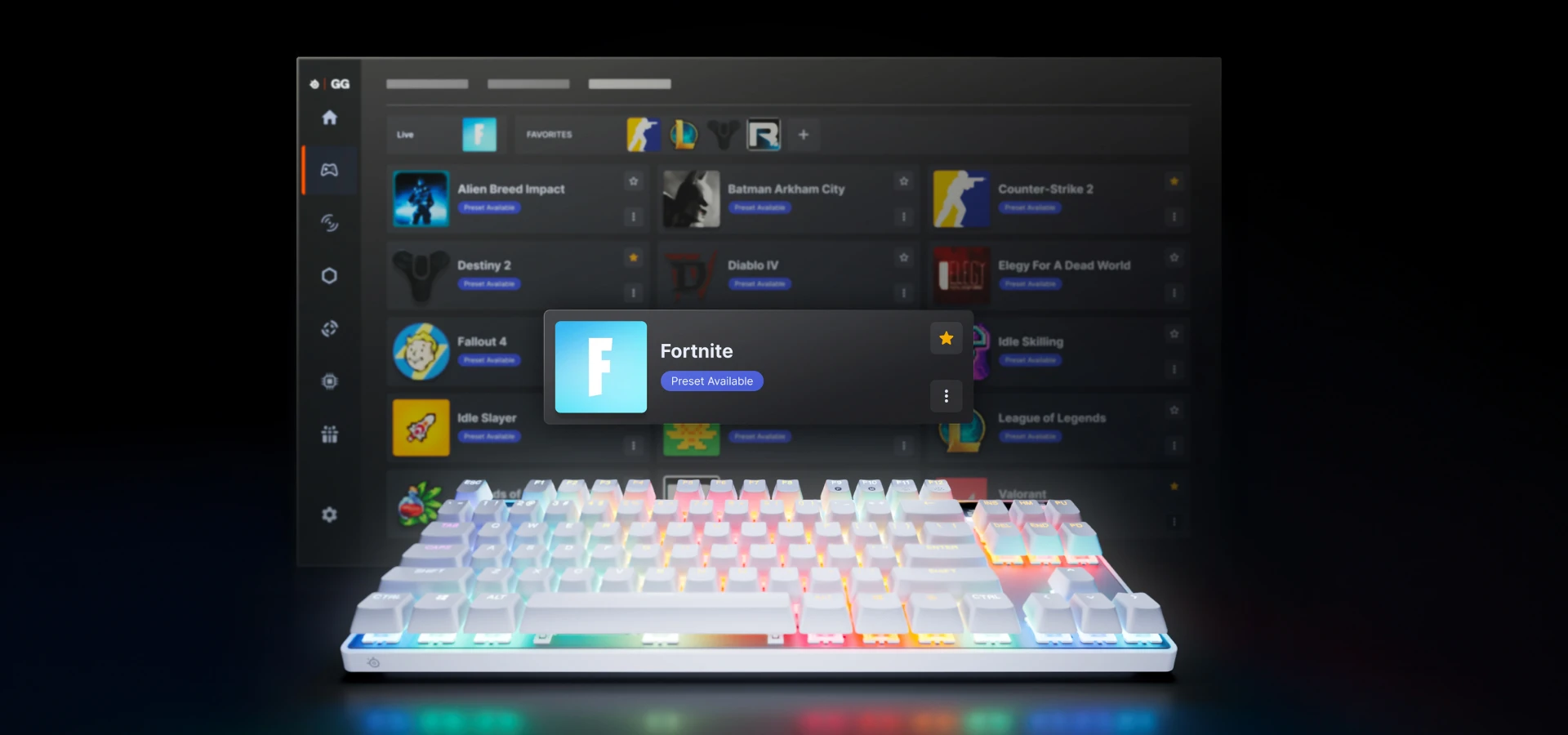 Apex pro gen 3 tkl white with gg software screen