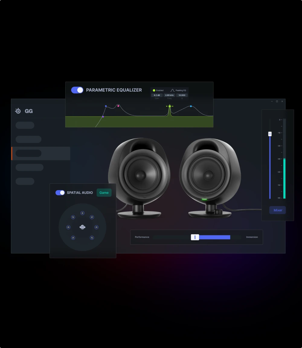 Diferentes ajustes del software Sonar