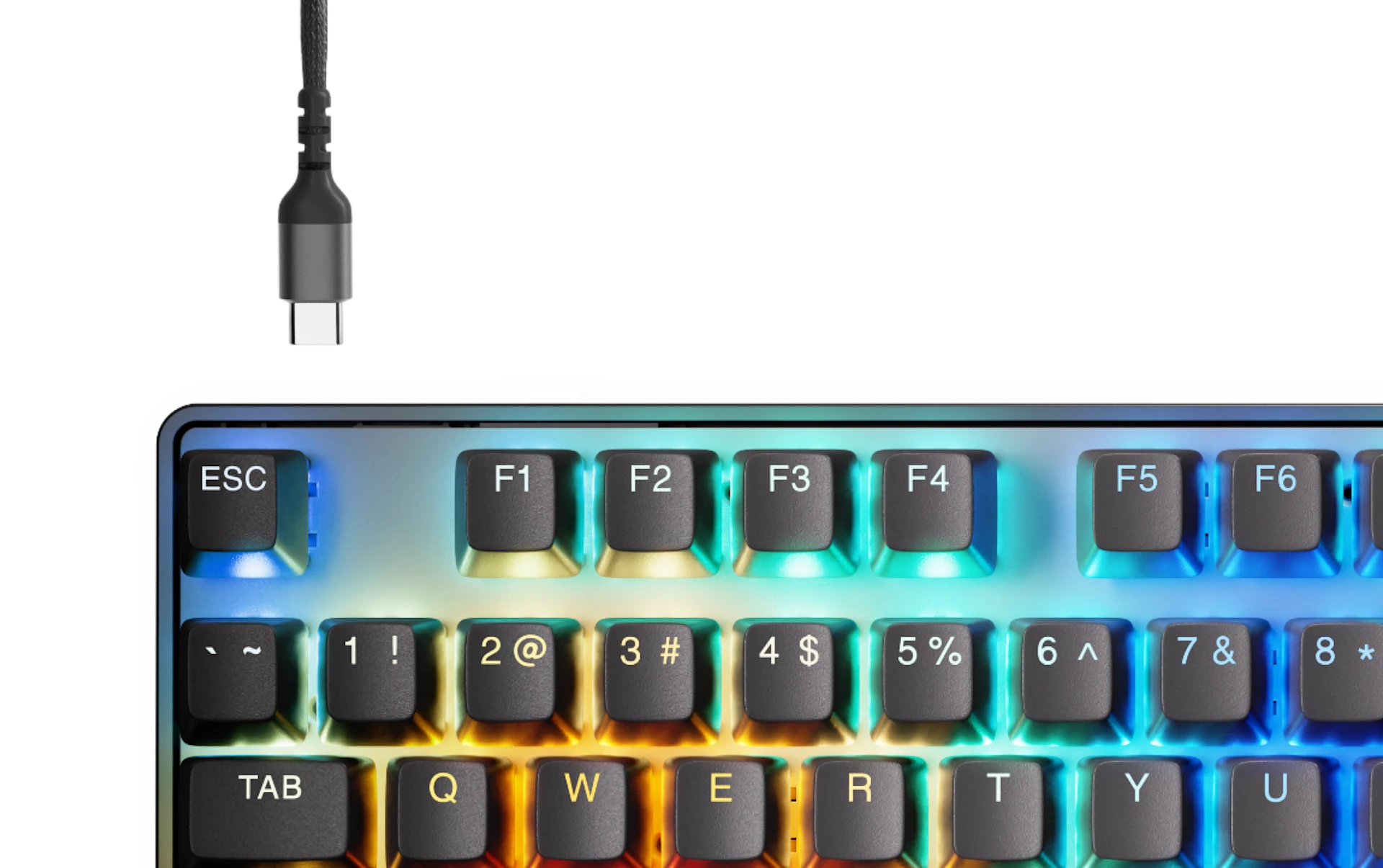 connecter le câble au clavier.