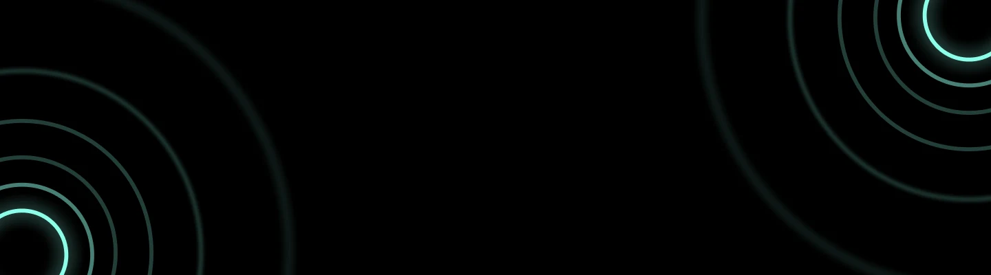 Two green audio waves in circle