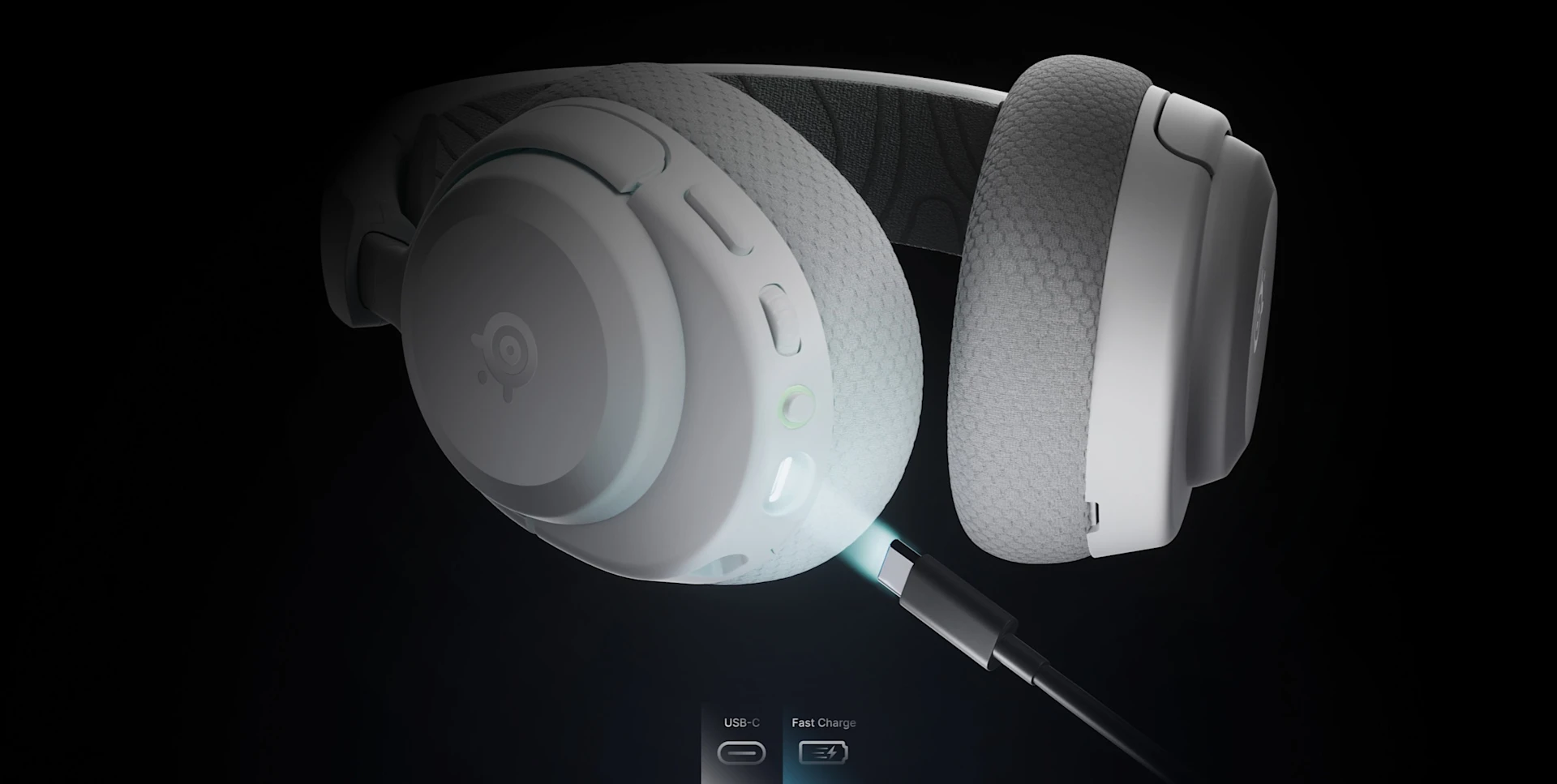 Arctis Nova 3 Wireless sobre fondo negro 