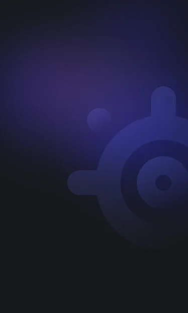 steelseries logo on a blue background