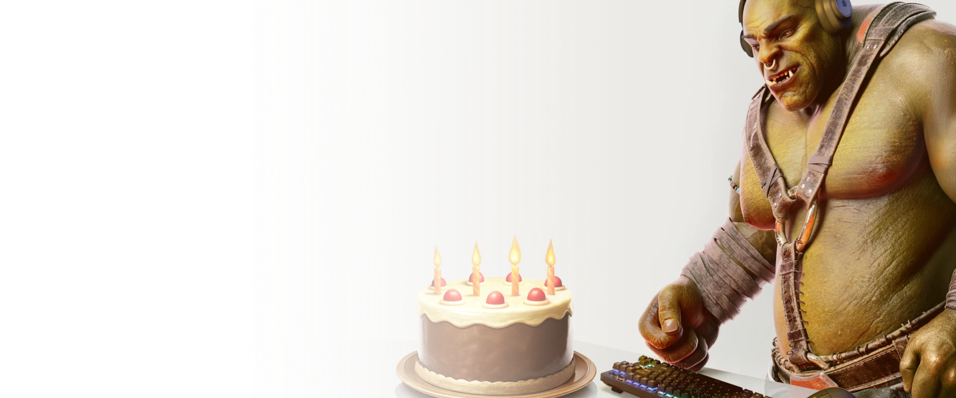 lars staring at a birthday cake