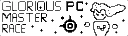 an animation showing the persona, the steelseries logo and the words ‘glorious PC master race’