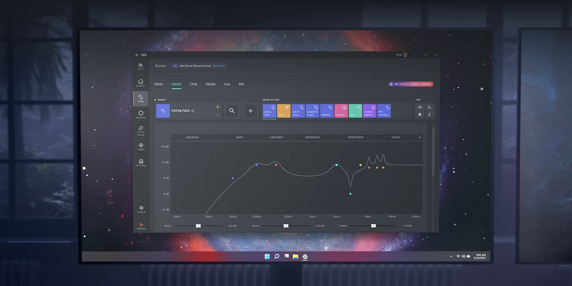 An image showing Sonar UI on a CS 2 Preset
