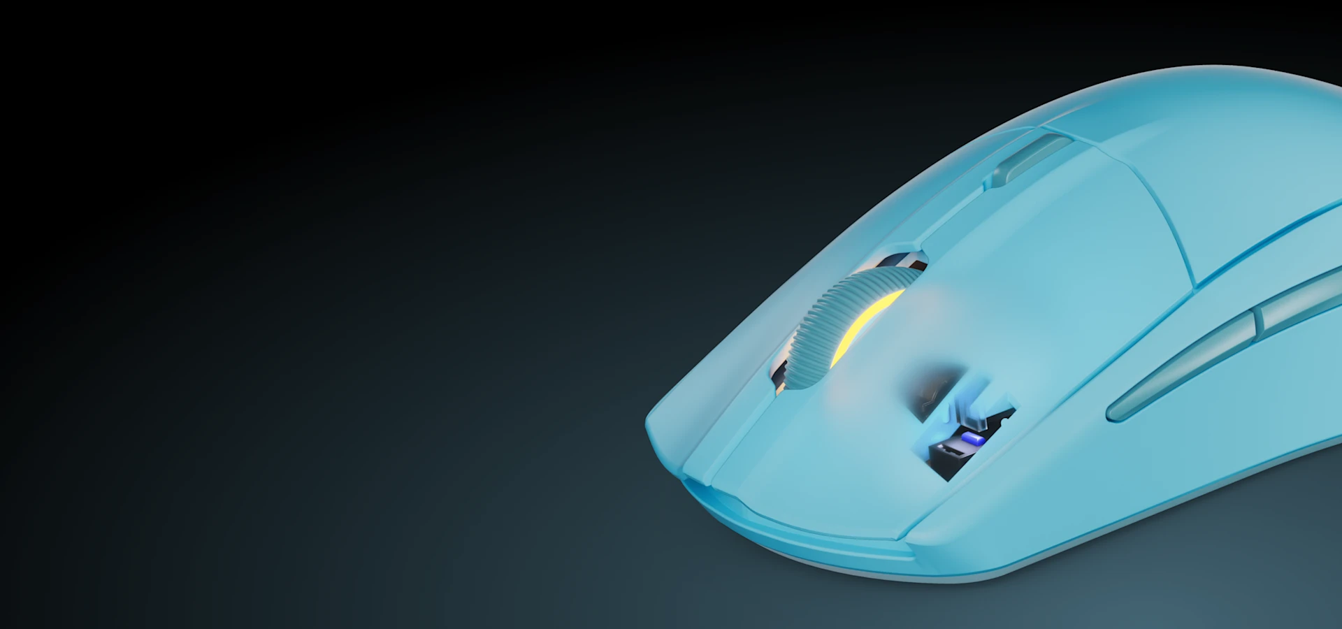 The Rival 3 Wireless Gen 2 mouse on a dark background