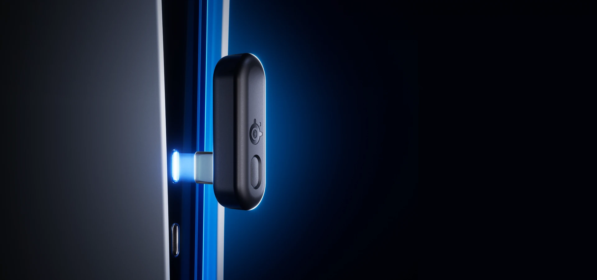 Adaptador inalámbrico Arctis Nova 3 conectado a la consola
