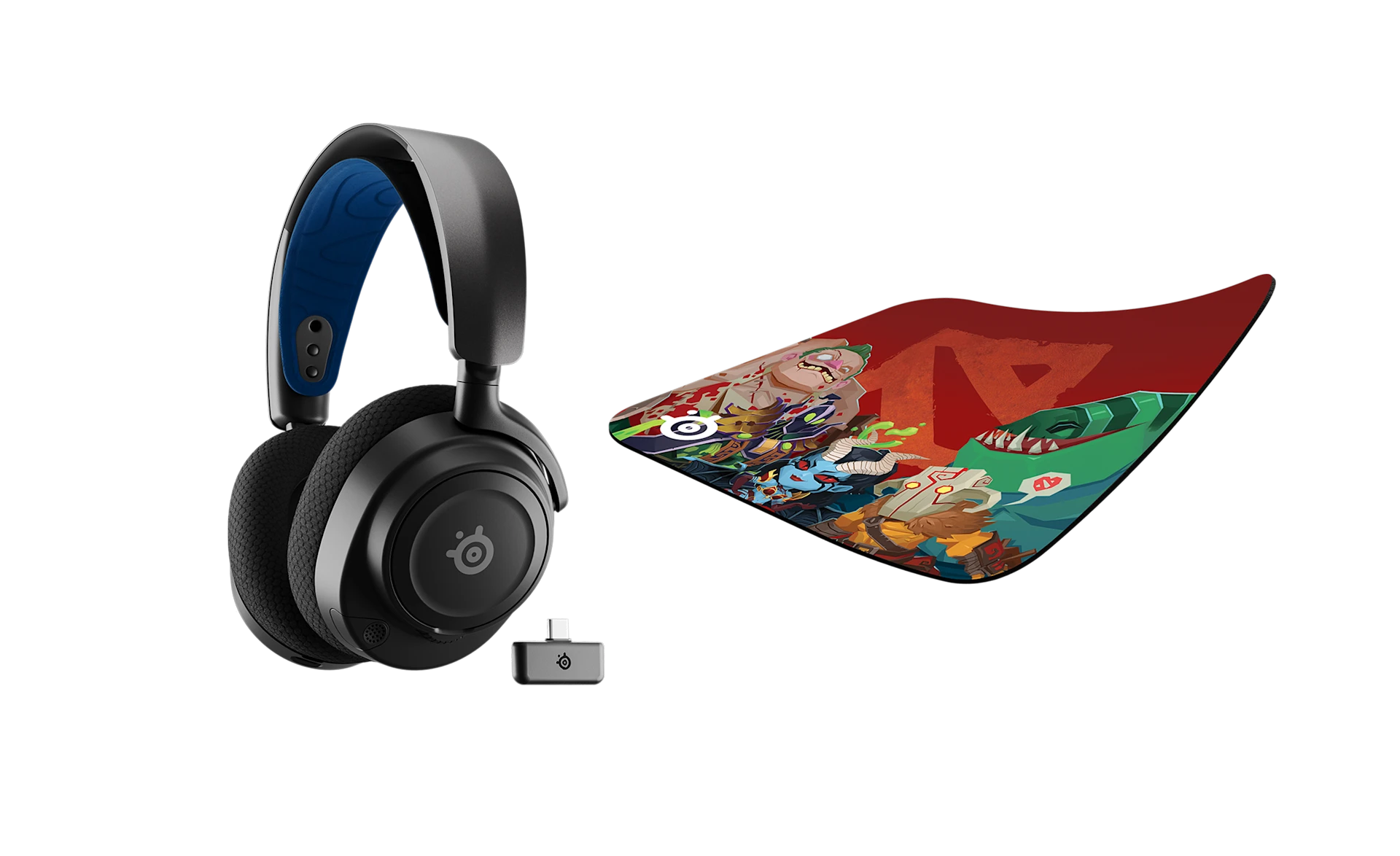 full_width image of Arctis Nova 7 Wireless + QcK S Dota 2 Edition - 1 of 1 mobile