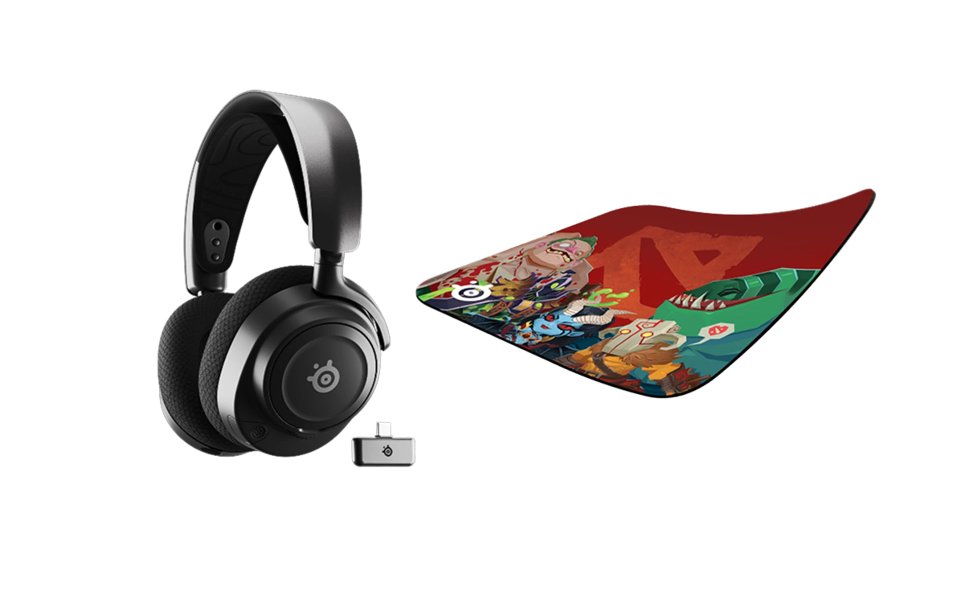 full_width image of Arctis Nova 7 Wireless + QcK S Dota 2 Edition - 1 of 1 mobile