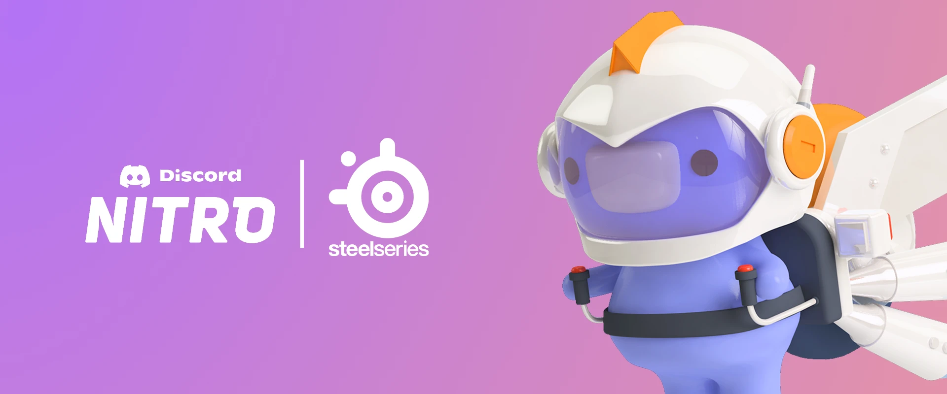 Discord mascot on a pink background
