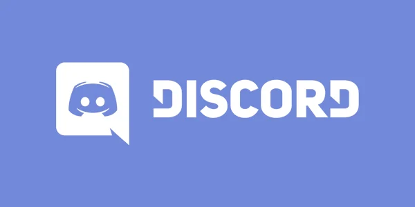 The official Discord logo, showing the "Clyde" mascot inside a speech bubble next to the wordmark on a purple background.