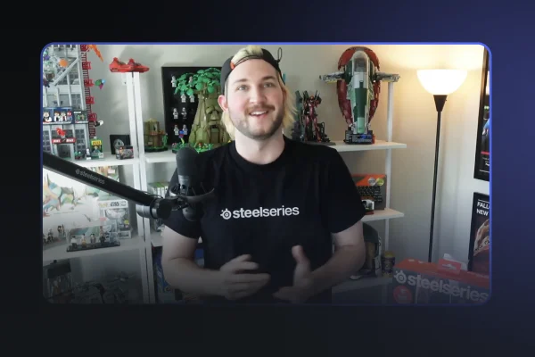 Obraz někoho, kdo mluví do kamery