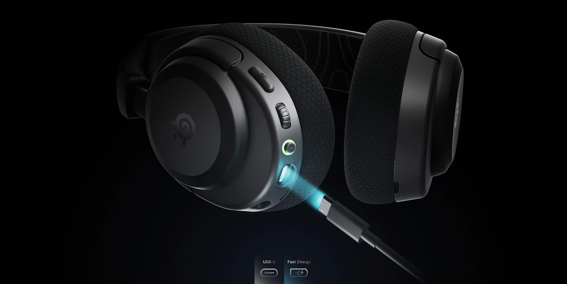 Arctis Nova 3 Wireless on a black background 