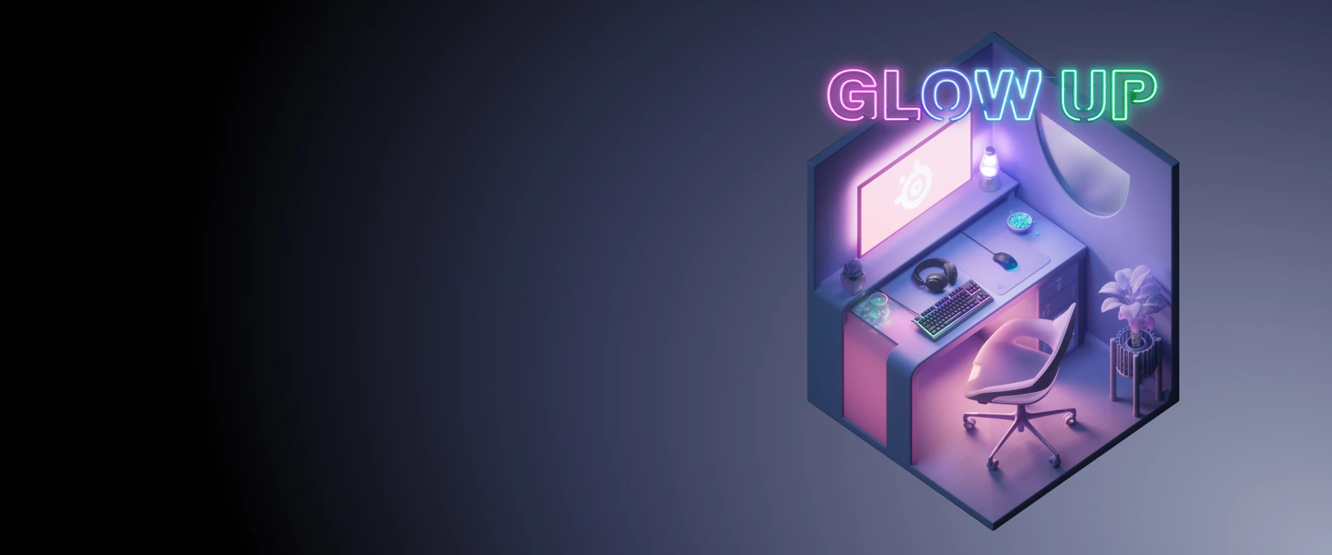 glow up banner