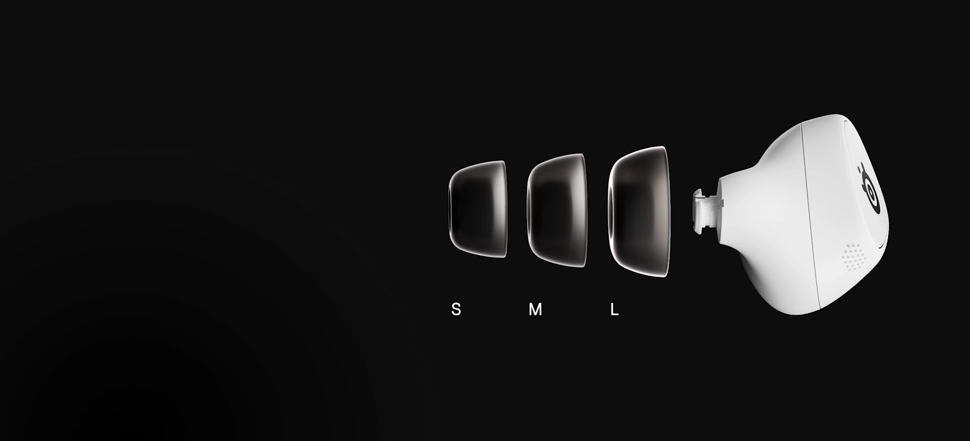 Conjunto de pontas auriculares de diferentes tamanhos