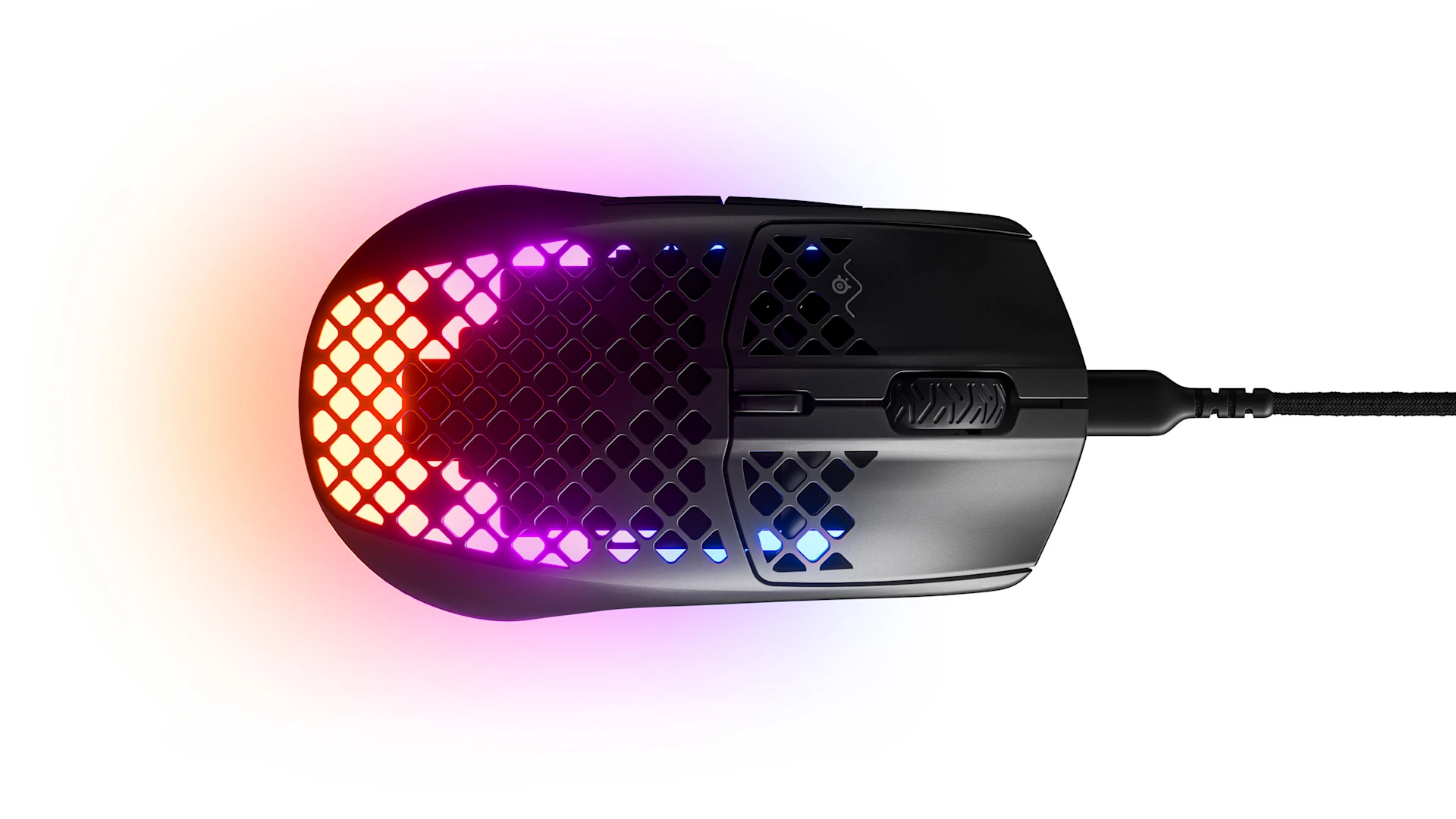 Top view of Aerox 3 Wired mice.