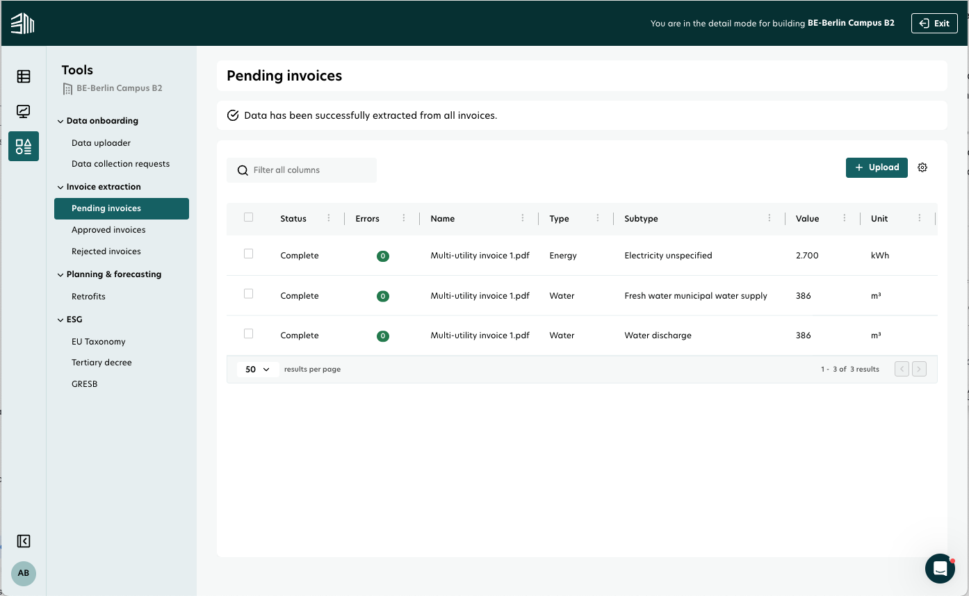 Multi-invoices file 