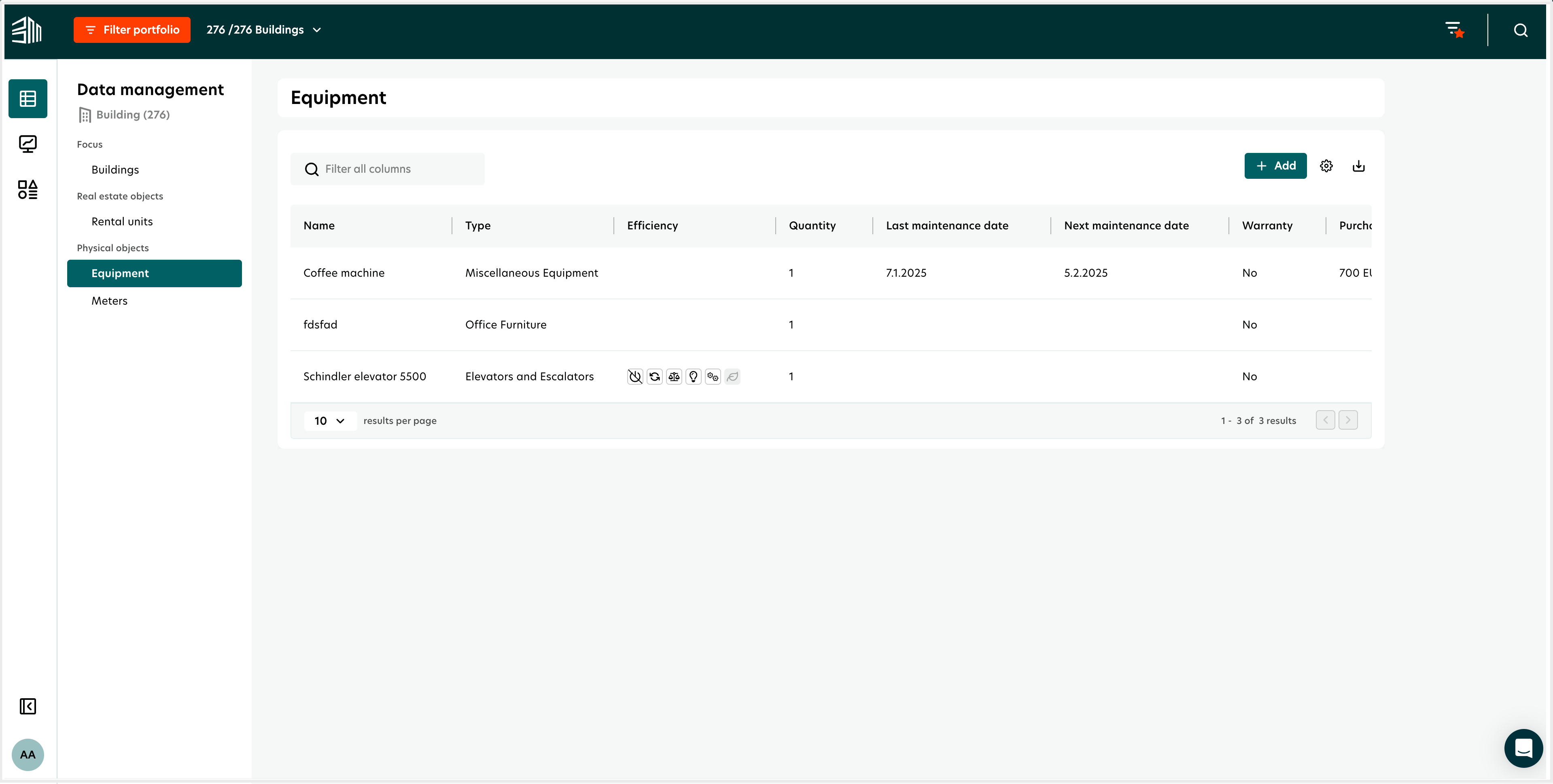 Equipment management overview