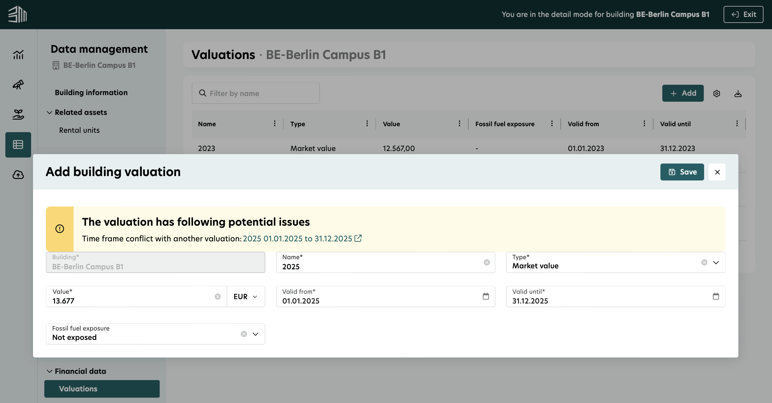 Validation for Overlapping Data
