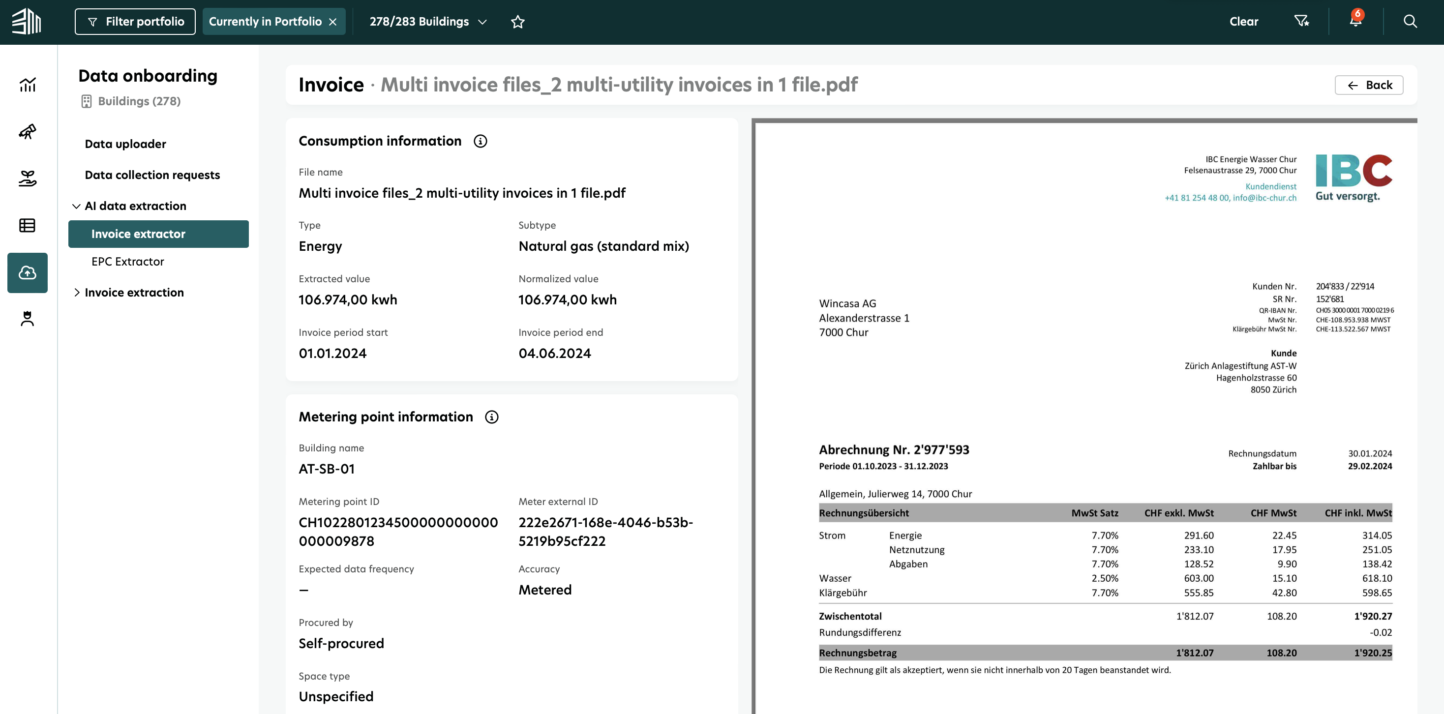 Review and edit invoice