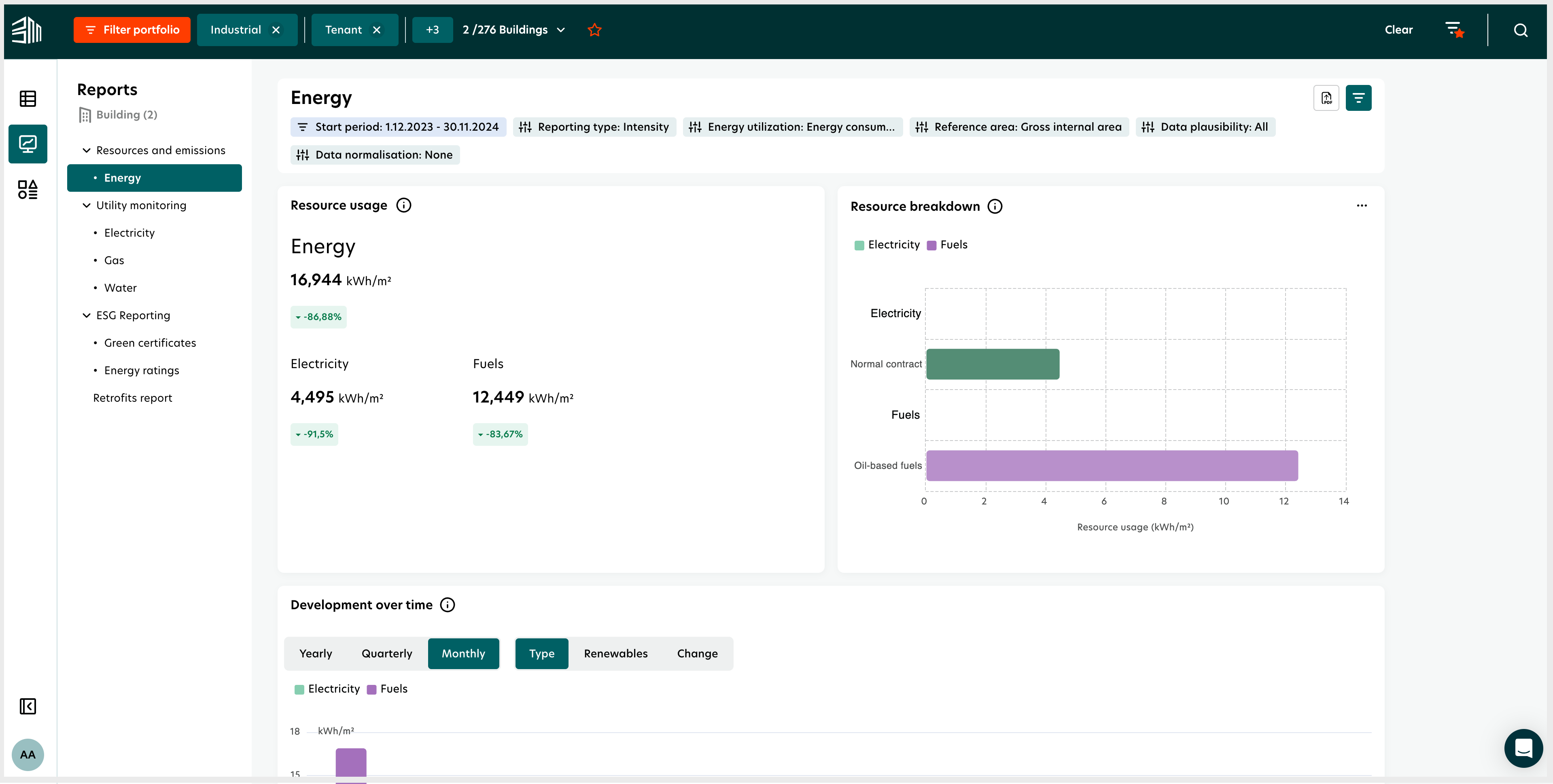 Filters for reports