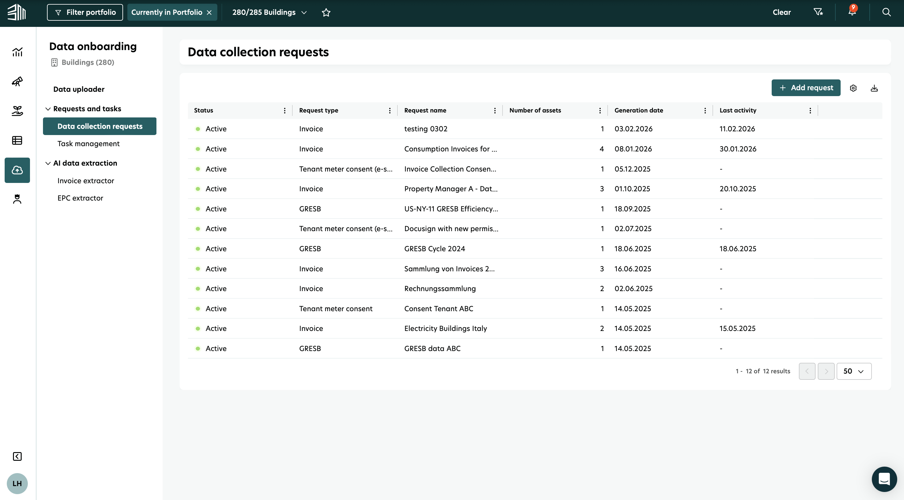 Access Data collection requests