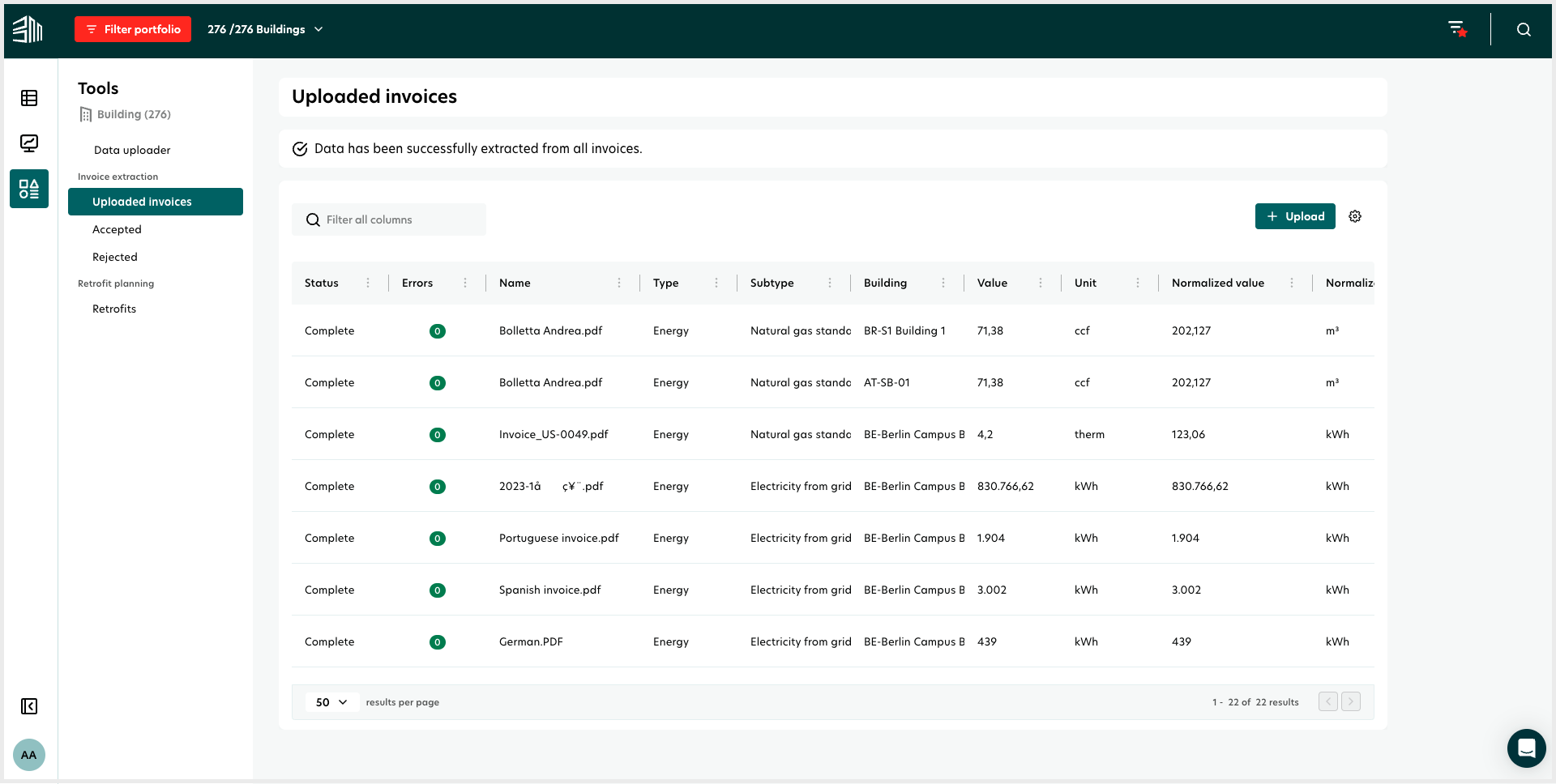 Upload single invoice