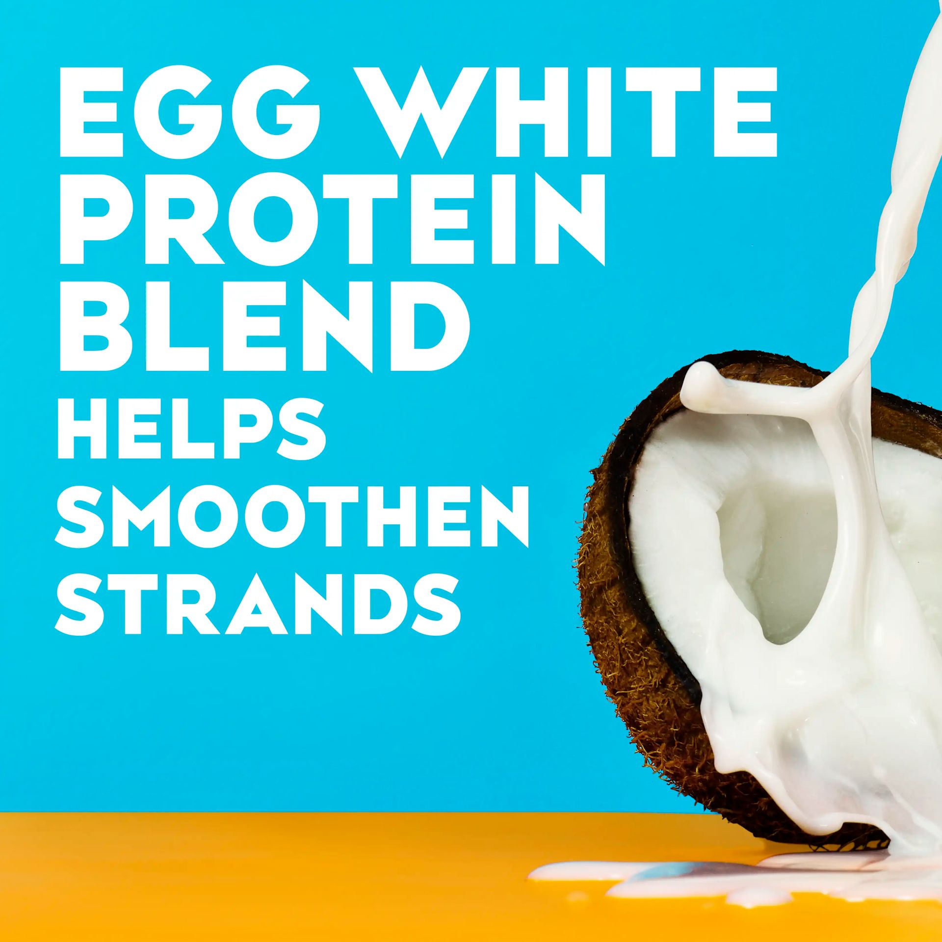 Egg white protein blend helps smoothen strands for Coconut Milk Anti-Breakage Serum