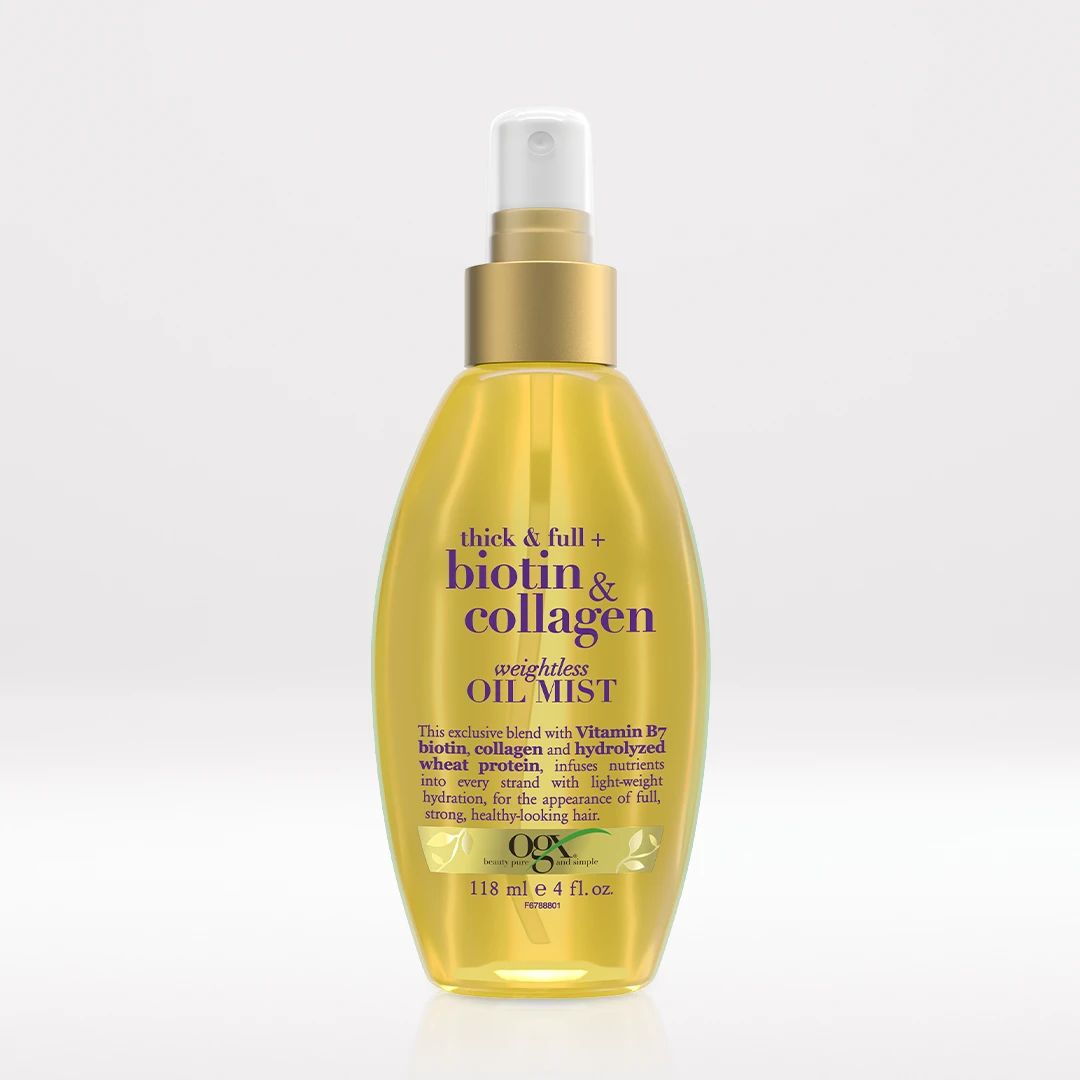 Biotin & Collagen Weightless Oil Mist Front of Packaging