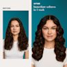 Before and After image displaying woman that used Coconut Milk product which gives immediate softness after 1 wash