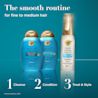 Image numérique améliorée de la brume revitalisante Smooth Emulsion à l’huile d’argan OGX®, 193 ml