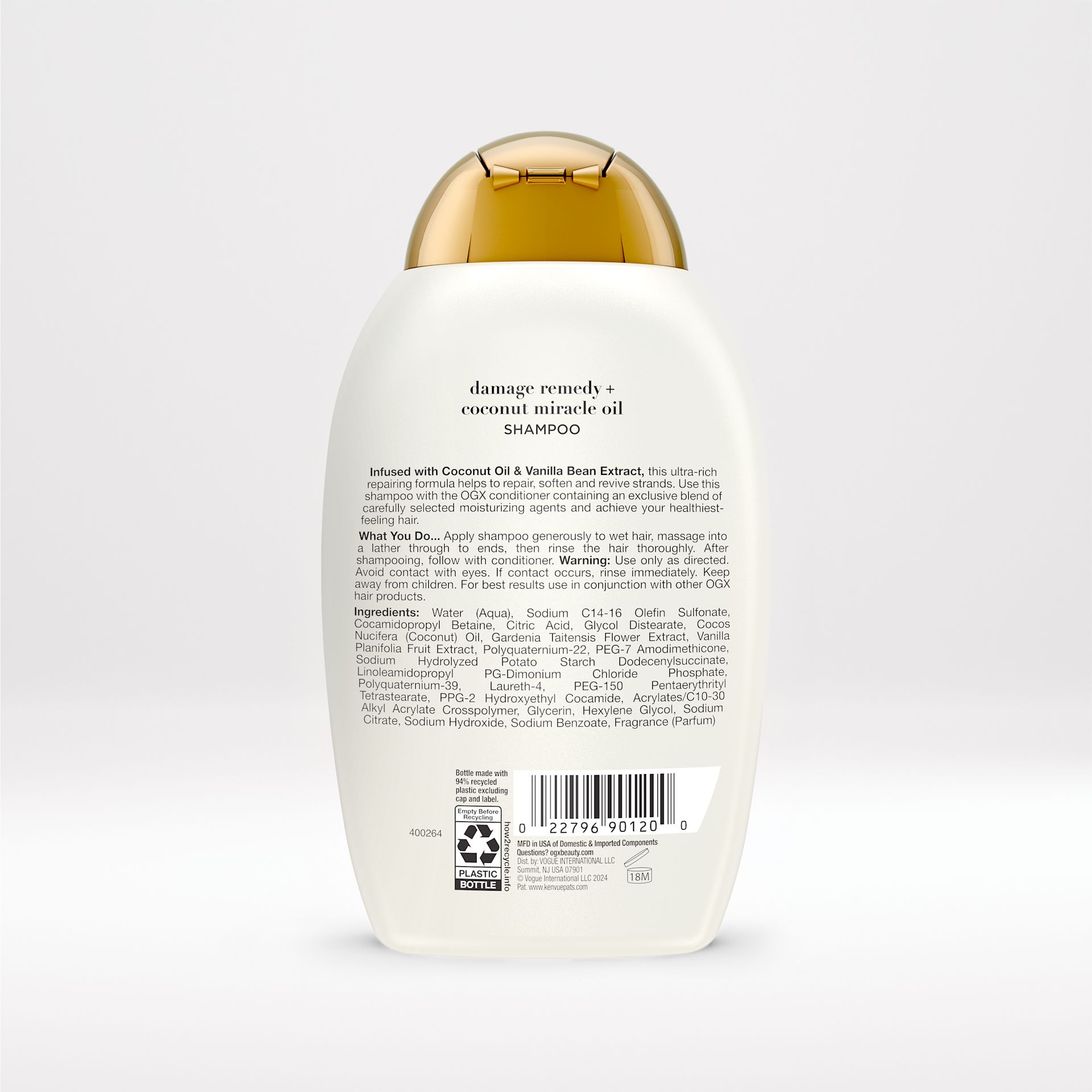 NEW OGX Extra Strength Damage Remedy + Coconut Miracle Oil Shampoo 22796972200 EMEA