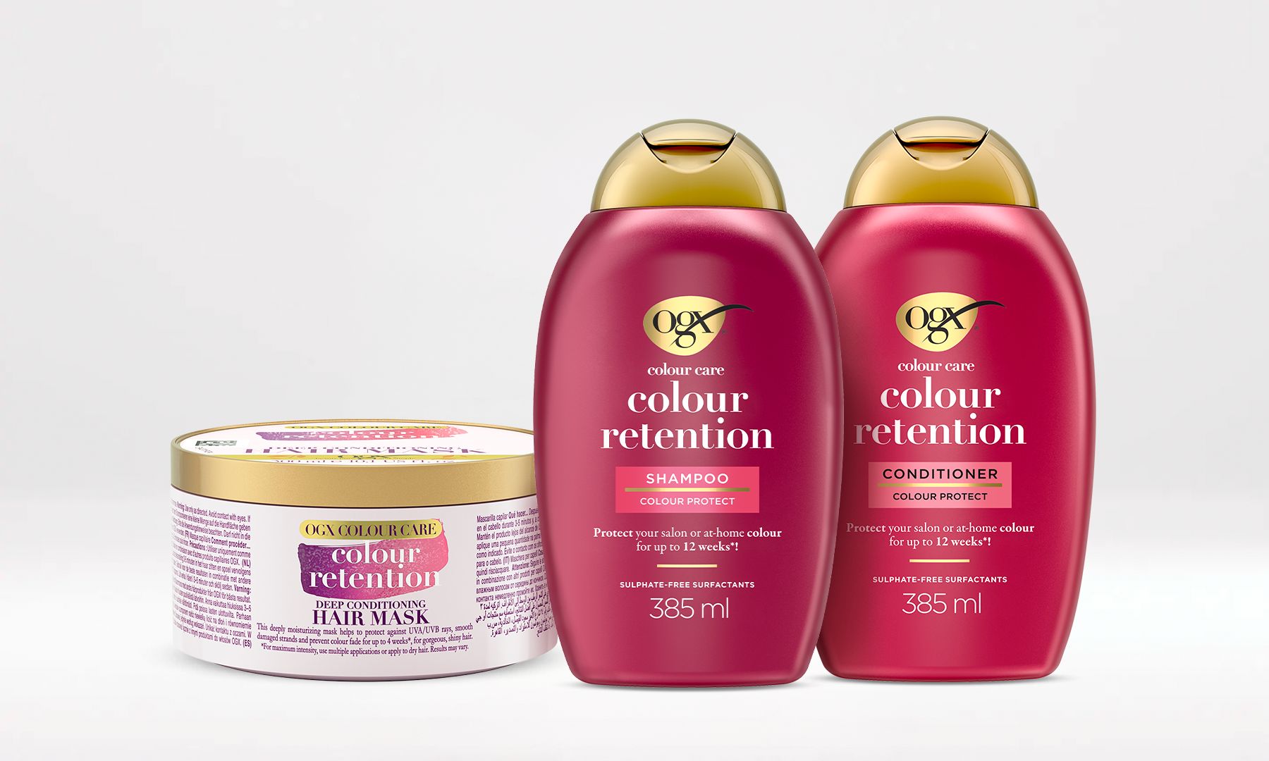 Bodegón de productos de la gama Retención de Color