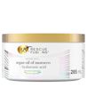 Front shot of OGX® Rescue Fusions® Argan Oil of Morocco + Hyaluronic Acid Recovery Hair Mask for Dry Hair, 285 mL jar.