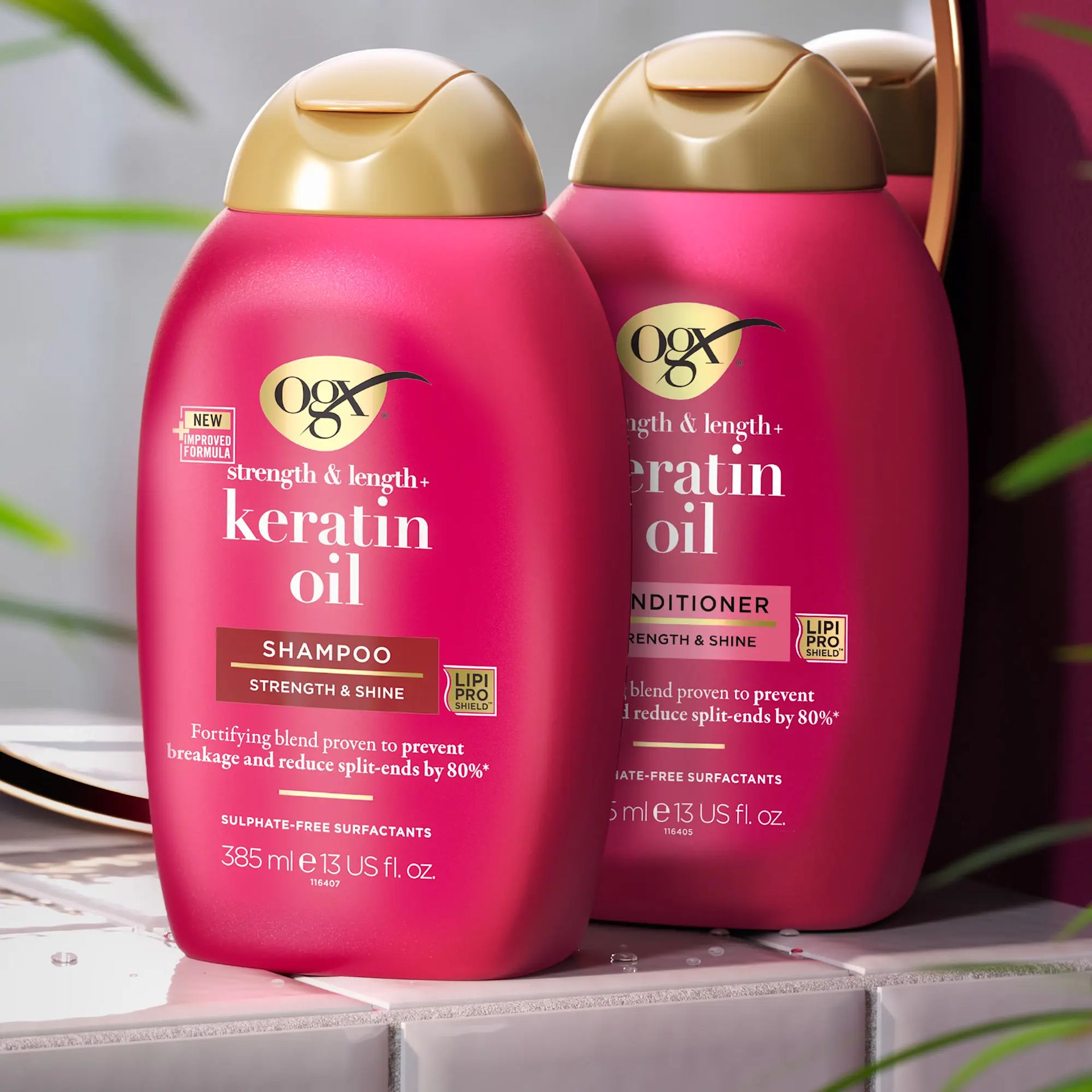 OGX Anti-Breakage Keratin Shampoo for Dry Hair, 385ml