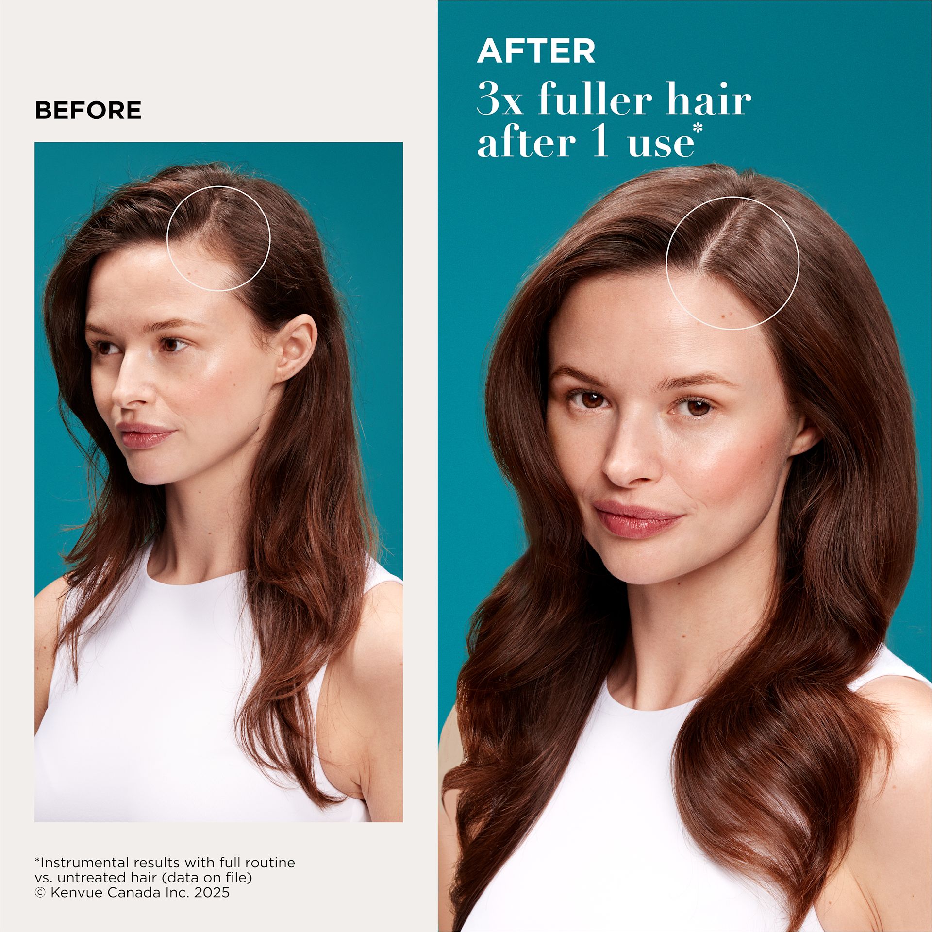 Enhanced digital image of OGX® ProGrowth + Peptide Hair Conditioner 385mL bottle.​