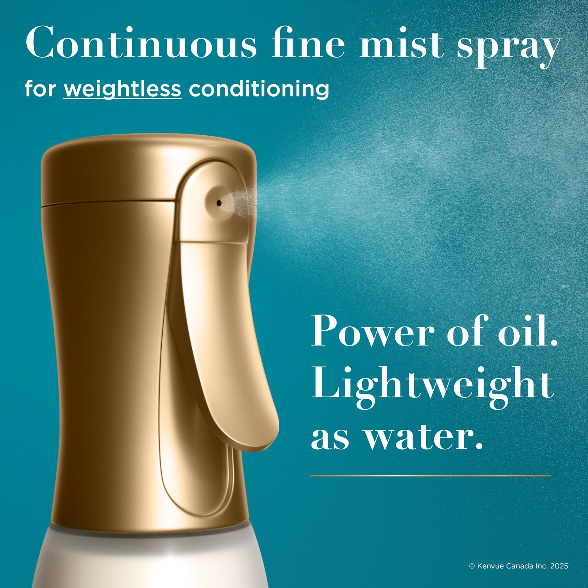 Image numérique améliorée de la brume revitalisante Smooth Emulsion à l’huile d’argan OGX®, 193 ml