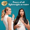 Power of oil lightweight as water. 2 women applying Plump Emulsion Conditioning Mists