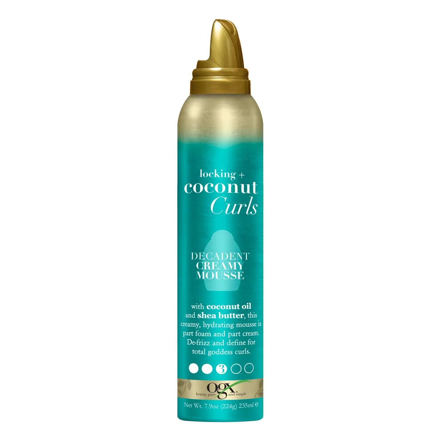 Coconut Curls Decadent Creamy Mousse Front of Packaging