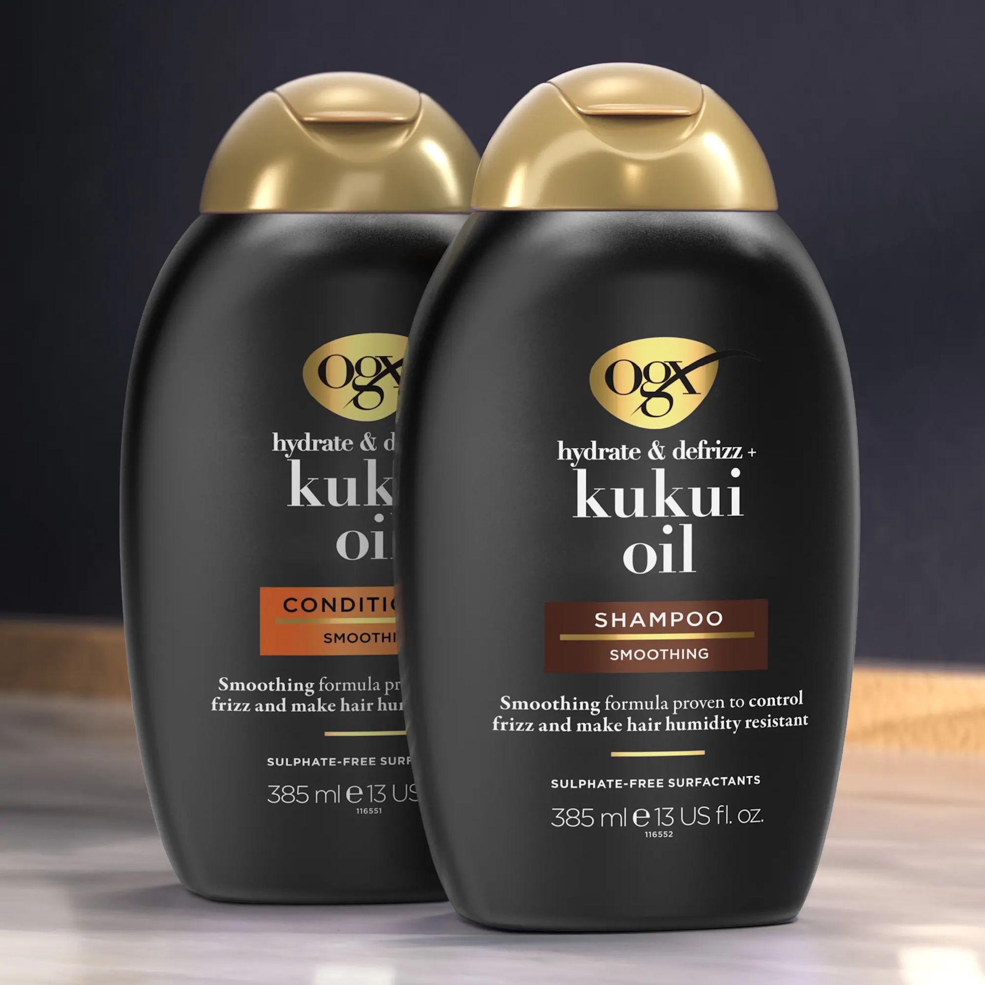 OGX Hydrate & Defrizz+ Kukui Oil Shampoo 385ml  | OGX® Beauty