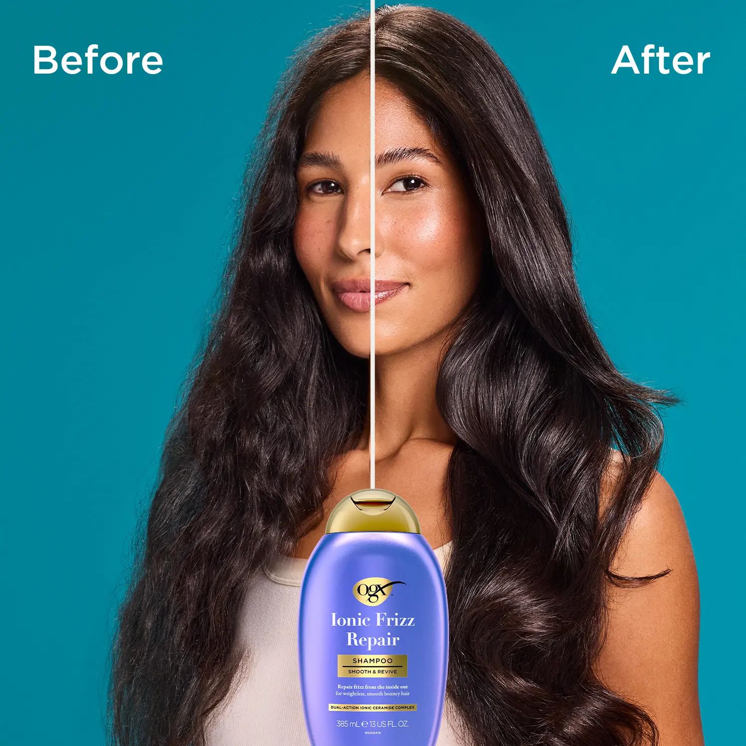 OGX 3574661925240 UK IONIC FRIZZ REPAIR SHAMPOO 385ML SI03 THUMB JPG