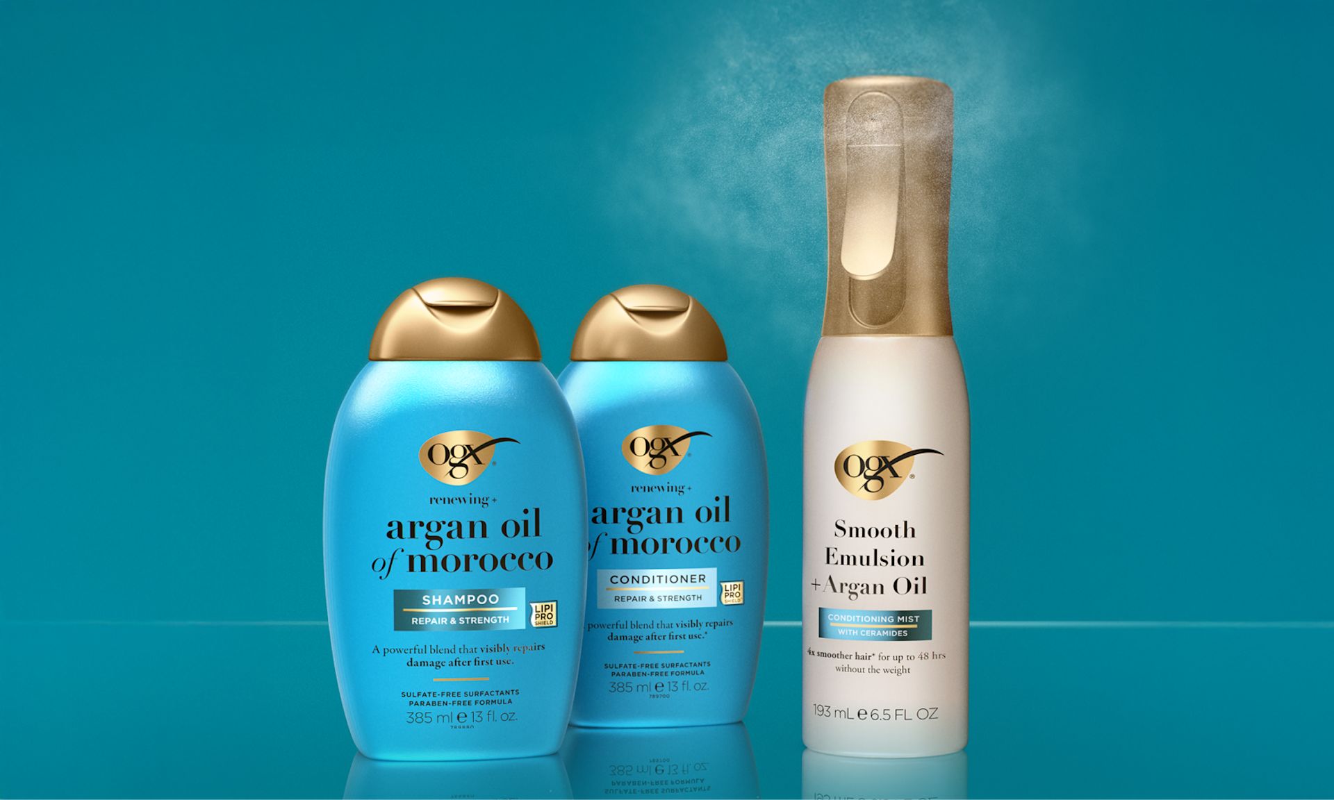 The smooth routine for fine to medium hair: 1 cleanse with argan oil of morocco shampoo 2 conditon with argan oil of morocco conditioner 3 treat with mooth Emulsion + Argan Oil Conditioning Mist