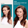Before and After image displaying woman with visibly thicker & fuller hair from the root